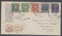 VENEZUELA. 1939 (23 Nov). Caracas - USA, NY (5-6 Dec). Reg Air Multifkd Env. VF. - Venezuela