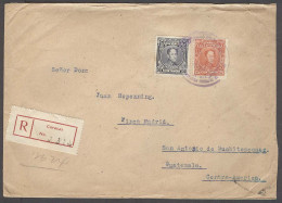 VENEZUELA. 1934. Caracas - Guatemala / San Antonio Suchitepequez (26 Sept). Reg Multidkd Env Via USA Arrival Reverse. Ra - Venezuela