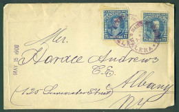 VENEZUELA. 1908 (15 May). Valena - USA. Fkd Env Lilac Cachet. Scarce Origin Overseas Usage. - Venezuela