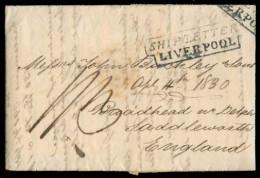 VENEZUELA. 1830 (13 Jan). La Guayra - UK / Saddleworth EL Full Text Fwded Reverse To NY By Delius & Miesagaes + Boxed Sh - Venezuela