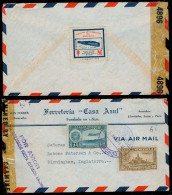VENEZUELA. 1943 (31 March). Maracaibo - UK. Air Censored Fkd Env + Anti T-label. Interesting. - Venezuela