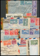 VENEZUELA. 1942-4. Pto Cabello / Maracaibo / Caracas / Ciudad Bolivar - UK / Birmingham. Air Multifkd + Dual Censored Co - Venezuela