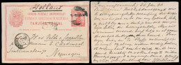 VENEZUELA. 1896 (26 Feb). Cumana - Netherlands. 10c Red Stat Card. Fine + Arrival. - Venezuela