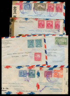 VENEZUELA. 1942-4. Caracas / Pto Cabello - Birmingham. Air Multifkd Env + Dual Censored Correspo. 6 Items. Fine Group. - Venezuela