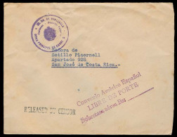 VENEZUELA. C.1944. Caracas - Costa Rica. Oficial Stampless Franchise Mail / Released By Censor / Air Cachet Env. - Venezuela