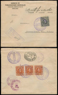 VENEZUELA. 1930. Maracaibo - USA. Registered Multifkd Env. Incl 1 Bolivar Black + 25c (x3) On Reverse. Lovely Item. - Venezuela