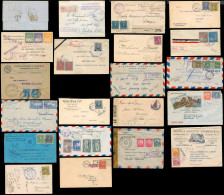 VENEZUELA. 1858-1948. Exceptional Group Of 21 Better Complete Letters Diff Multiple Fkgs, Incl Registered / Town Cancel  - Venezuela