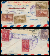 VENEZUELA. 1940. Callao / PERU - Caracas - NYASSALAND - SOUTH AFRICA - PORTUGUESE MOZAMBIQUE. Superb Multi Cont Air Fwde - Venezuela