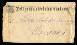 VENEZUELA. C.1870s. Telegrafo Electrico Nacional. Printed Envelope/local Usage In Caracas. Worn But Extr.rare. - Venezuela