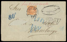 VENEZUELA. 1877 (21 March) VENEZUELA - GERMANY. Cumana To Germany Via French Martinique Octagonal Paquebot Ligne B / Nº4 - Venezuela