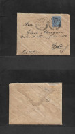STRAITS SETTLEMENTS SINGAPORE. 1906 (14 May) Sing - Sweden, Gegle. Wood Linen Envelope With Contains Fkd 8c Lilac / Blue - Singapore (1959-...)