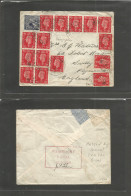 STRAITS SETTLEMENTS SINGAPORE. 1940 (2 March) Navy Ship, Singapore Days. Air To England. GB Multifkd. - Singapur (1959-...)