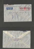 STRAITS SETTLEMENTS SINGAPORE. 1939 (19 Oct) Sing - Sweden, Gotheburg. Air Multifkd Env + Censored. Fine. - Singapur (1959-...)