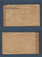 STRAITS SETTLEMENTS SINGAPORE. 1941 (17 Dec) Sng - USA, Pa, York. Machine Fkd Envelope + Depart Censored + Special Viole - Singapore (1959-...)