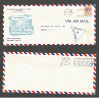 STRAITS SETTLEMENTS SINGAPORE. 1941 (10 May) Singapore - Philippines. First Flight. Special Cachet + Depart WWII Censore - Singapore (1959-...)