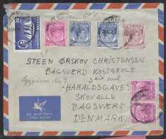 STRAITS SETTLEMENTS SINGAPORE. 1956 (20 March). Singapore- Denmark, Bagsvaerd. Air Multifkd Mixed King Issues Comercial  - Singapore (1959-...)