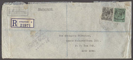 STRAITS SETTLEMENTS SINGAPORE. 1936 (19 Dec). Singapore B - HK (22 Dec). Reg Fkd Env 51c Rate. VF. - Singapore (1959-...)