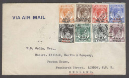 STRAITS SETTLEMENTS SINGAPORE. 1946 (14 May). Central Post Centre / Singapore. Air Malaya / BMA Multifkd Env. 50c Rate V - Singapour (1959-...)