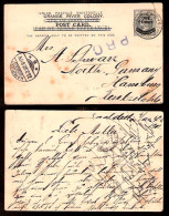 SOUTH AFRICA. 1902. FPO / Smaldeel - Germany. 1d Stat Card / Ovptd. CGH / PBC Violet Cachet. Via Bloenfontain. - Other & Unclassified
