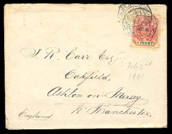 SOUTH AFRICA. 1901. (2 Feb). Elandsfontein / Manchester - UK. Frkd. Env. With Contains. - Other & Unclassified