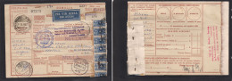 SOMALIA. 1967 (17 Oct) Mogadiscio - Germany, Krefeld (26 Oct) Air 4 Som Stationary Package Card + Adtl 3 Sol Blue Packag - Somalie (1960-...)