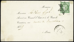 Lettre N°2 15c Vert OBL étoile Muette Sur Lettre (1852), B/TB - 1849-1850 Ceres