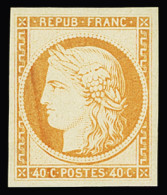 * N°5g 40c Orange, Réimpression De 1862, Neuf * (légère Trace), Très Frais, TTB - 1849-1850 Ceres