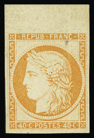 * N°5g 40c Orange, Réimpression De 1862, Bdf, Neuf *, Pli Vertical, Aspect TB - 1849-1850 Cérès