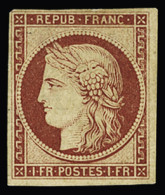 * N°6a 1f Carmin Clair, Neuf *, Légers Défauts, TB D'aspect - 1849-1850 Cérès