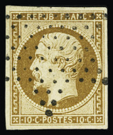 Obl N°9 10c Bistre-jaune Obl. étoile Muette, TB - 1852 Louis-Napoleon