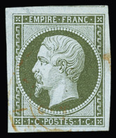 Obl N°11 1c Olive, Obl. Càd Rouge, TB - 1853-1860 Napoléon III.