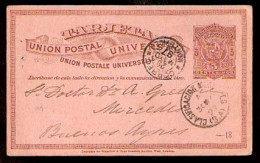 URUGUAY. 1897. Mont. - Bs As. 3c. Stat. Card. - Uruguay