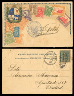 URUGUAY. 1908. Stamps Illustrated Postcard. Signed By The Uruguayan Consul In Cuba + Blue Diplomatic Seal. Locally Circu - Uruguay