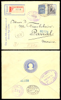 URUGUAY. 1905. Montevideo - Mexico / Parral. Registr. AR Stat Env + Adtls. Scarce Dest + Fine Cachets. - Uruguay