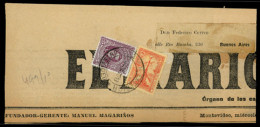 URUGUAY. 1913. Montevideo To Buenos Aires. Newspaper With Spanish Label. +adtl. - Uruguay