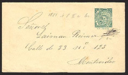 URUGUAY. 1881. Montevideo Local Usage. 5c. Green / 5ª Serie Stat Env. VF. - Uruguay