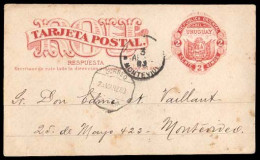URUGUAY. 1883. Very Scarce Stationery Card. Used. F.VF. - Uruguay