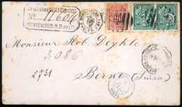 URUGUAY. 1880 (21 Dec.) URUGUAY - SWITZERLAND. Montevideo To Switzerland (23 Jan.). Registered Envelope With 5c Green Pa - Uruguay