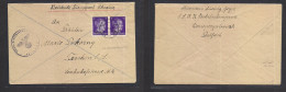 UKRAINE. 1942 (1 June) Dnieprope Trowsk - Teschen, Germany. Multifkd Ovptd Issue Censored Envelope With Full Text Contai - Ukraine