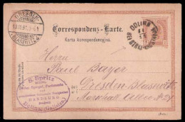 UKRAINE. 1891. Dolina / Galizien - Germany. Stat Card / Cds. F-VF. - Ukraine