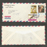 U.A.E.. 1971 (30 Nov) Fujeira, GPO - Greece, Athens. Air Multifkd Envelope. Proper Circulation. Very Scarce. Virgins Iss - Altri & Non Classificati