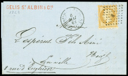 Lettre N°13, Piquage Susse, OBL Losange De Points "A" + CAD De Paris Sur Lettre Locale. TB - 1853-1860 Napoleon III