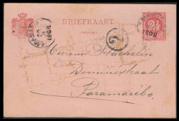SURINAME. 1898. Paramaribo Local 2 1/2c Stat Card + 2. Fine. - Suriname