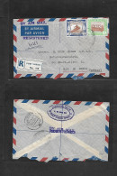 SUDAN. 1955 (19 March) Port Sudan - Germany, Bonn (25 March) Registered Air Multifkd Env. VF. - Soudan (1954-...)