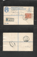 SUDAN. 1920 (21 June) El Dueim - Khartoun (23 June) Local Registered 1 1/2p Orange Stat Env. VF. Via K-North. - Soedan (1954-...)