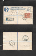 SUDAN. 1920 (21 June) El Dueim - Khartoun (23 June) Local Registered 1 1/2p Orange Stat Env. VF. Via K-North. - Soudan (1954-...)