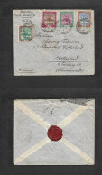 SUDAN. 1913 (25 May) Khartoum - Germany, Glotterhad, Multifkd Env. VF Colorful Item. - Soedan (1954-...)