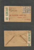 SUDAN. 1941 (6 Sept) Nasir - USA, Fla, Plantaty. Comercial Fkd Envelope Bearing 5 Rs Bicolor (x4) Central Tied Bilingual - Soedan (1954-...)