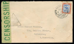 SUDAN. 1940. Khantoum - AUSTRALIA. Fkd Env / Sudan Censorship Label. Scarce Dest. - Soudan (1954-...)