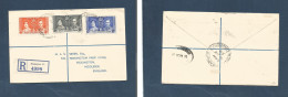 STRAITS SETTLEMENTS SINGAPORE. 1938 (15 Feb) Sing K - UK, Midlx, Teddington (14 March) Silver Jubilee Multifkd Repost En - Singapour (1959-...)